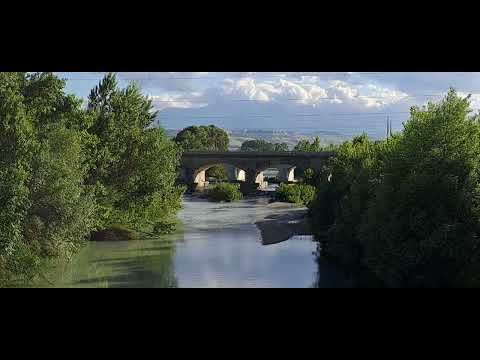 Il ponte ciclopedonale sul fiume Vomano