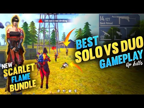 New Scarlet Flame Bundle Solo Vs duo Gameplay By Romeo Free Fire🙂