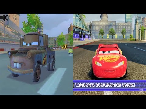 Cars 2 vs Cars 3 Comparison - Buckingham Sprint - London's Buckingham Sprint - Gameplay HD