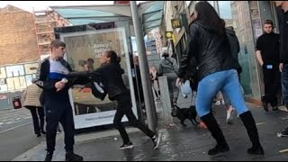 Another Ned Fight on the Trongate in Glasgow Outside McDonalds