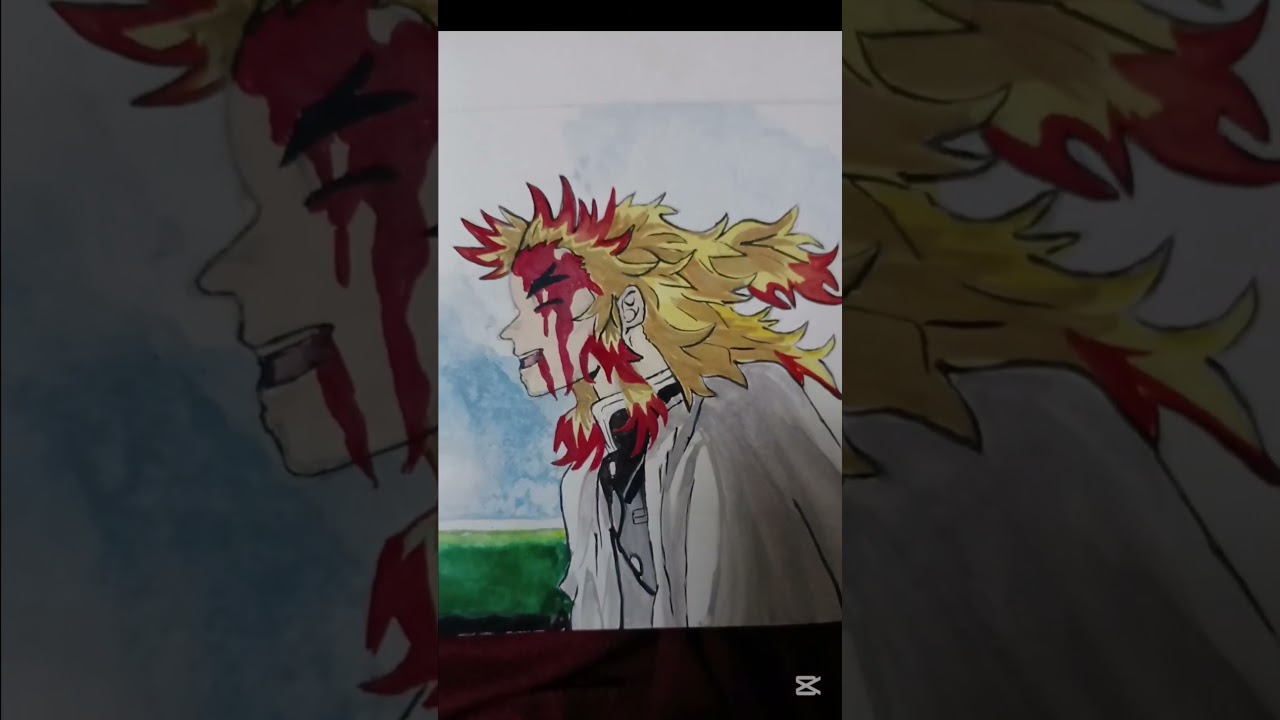 my old anime painting video😅🌼 #pfypシ #art #shorts #painting