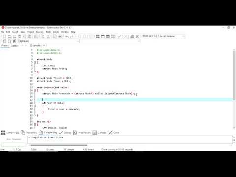 Queue In C Code Implementation Of Queue Using Linked List Data Structures Tutorial 25