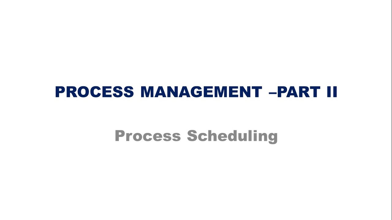 KTU IT 305 Operating System Module 2  - Process Management Part 2 ( Process Scheduling )