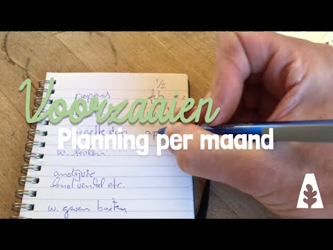 Stadstuinieren - Zaaikalender: Planning per maand