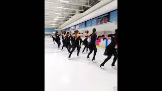 World Champion synchronized skating team Les Suprêmes practices their Free Dance