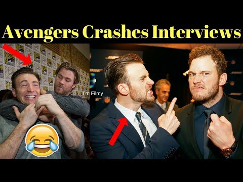 Avengers Infinity War Cast Crashes Interview - Unseen Funny Moments - 2017