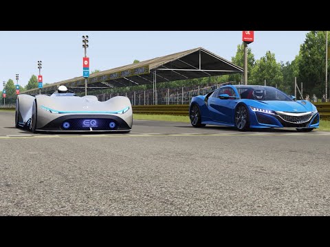 Mercedes-Benz Vision EQ Silver Arrow Concept vs Honda NSX at Monza Full Course