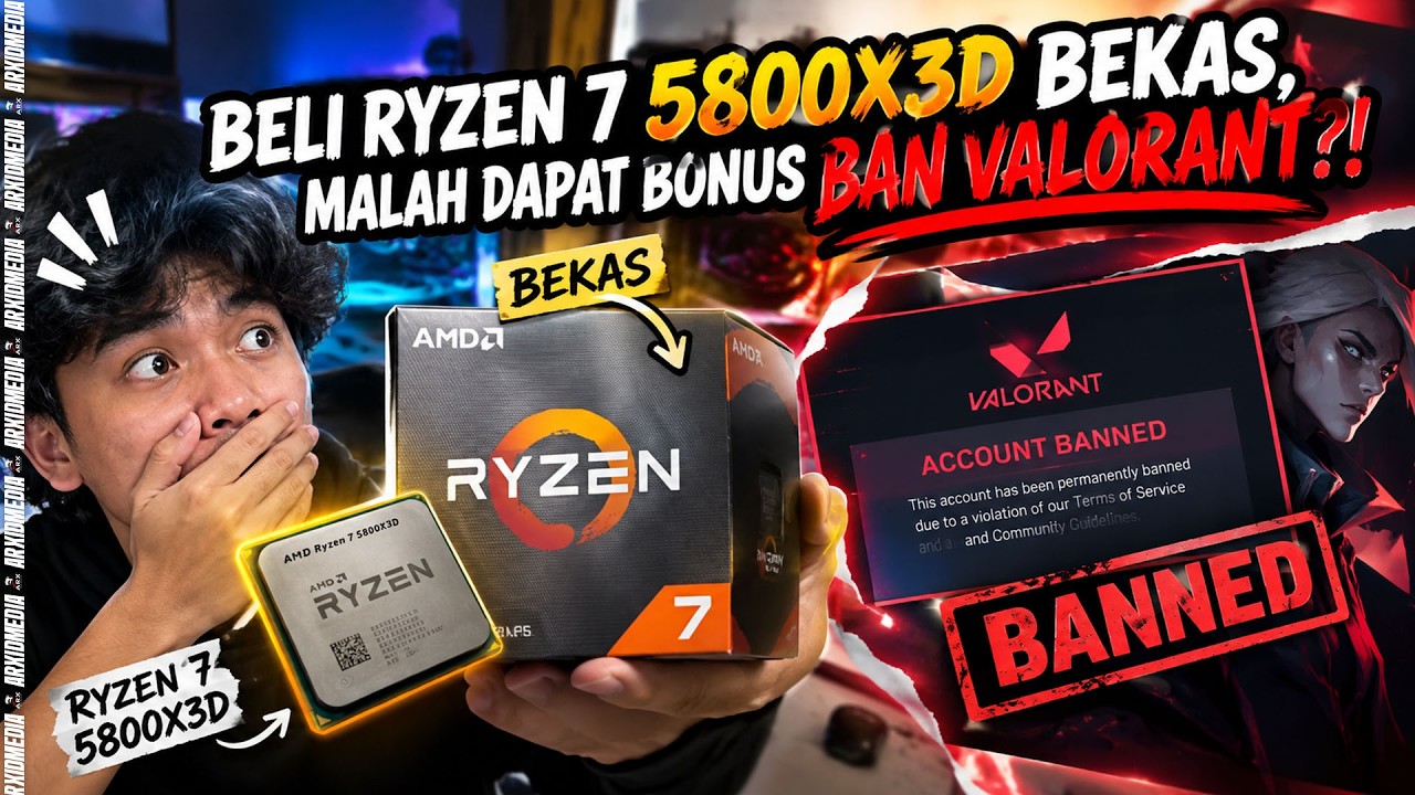 🔴 Live Stream #381 Beli Ryzen 7 5800X3D Bekas, Malah Dapat Bonus Ban Valorant?!