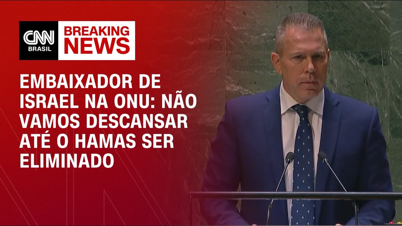 Embaixador de Israel na ONU: Não vamos descansar até o Hamas ser eliminado | LIVE CNN