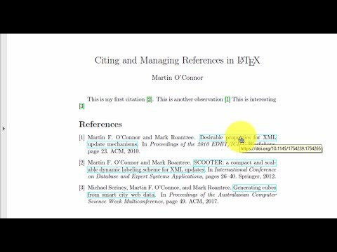 How to hyperlink references in LaTeX Video