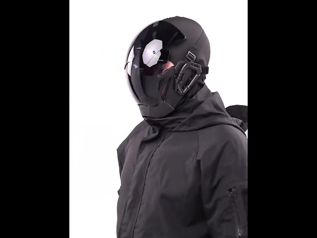 Vídeo relacionado con Marikito Máscara Cyberpunk, casco futurista, casco de ciencia ficción único para adultos, perfecto para accesorios de cosplay y fiestas rave (Gris)