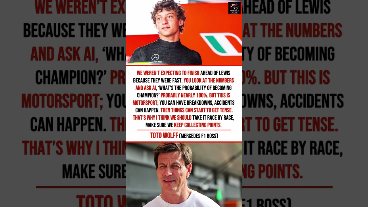 “Nearly 100%” — Toto Wolff Reveals AI's Title Prediction #formula1 #f1