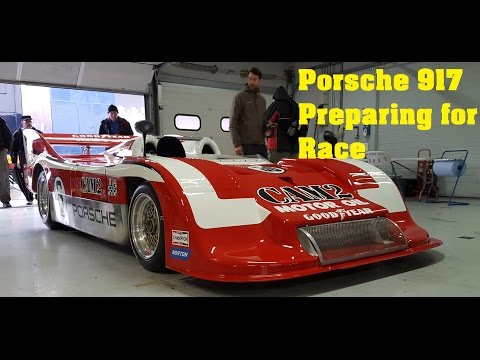Porsche 917 Turbo Engine start up and Wheel Change