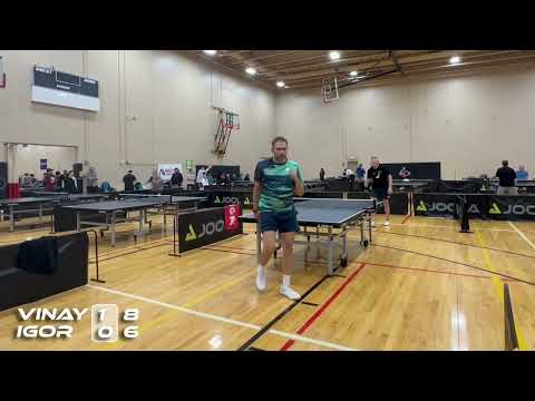 Vinay Chandra vs Igor Falchuk- 2023 Edgeball International - Over 40 semifinals. Antispin vs Chopper