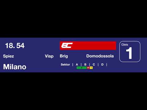 SBB Ansage - Der EC nach Mailand verkehrt in geänderter Formation (De, It, En)