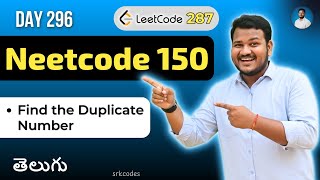 YouTube video 'Leetcode 287: Find the Duplicate Number in Telugu | Linear, Set, Floyd’s Cycle | srkcodes'