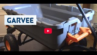 WOW! Garvee 800 LBS Capacity Poly Dump Cart with 10" Pneumatic Tires, Quick Release System #Garvee
