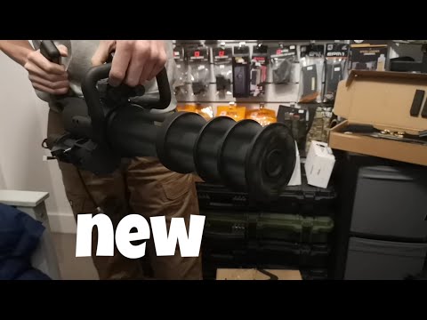 M132 mini gun Airsoft, high speed motor! from 38 rounds to 50 a second!! 😎👌#miniguns  #airsoft