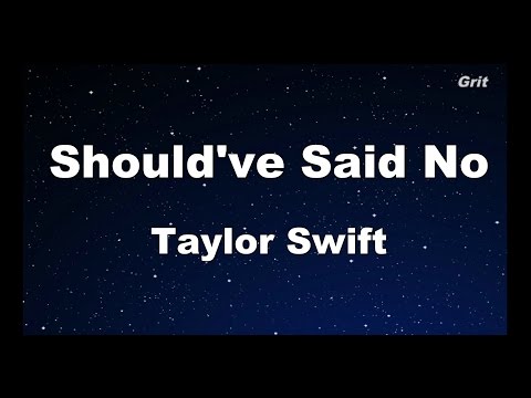 Should've Said No - Taylor Swift Karaoke【No Guide Melody】