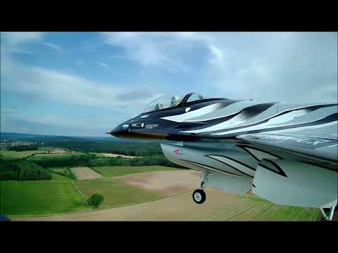 F-16 Fighting Falcon from BVM in 1:5 scale with Jet Cat P220 RXI RC Jet turbine ONBOARD & GROUND