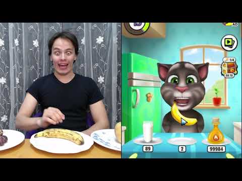 Talking Tom Eating Repeat After Talking Tom Challenge