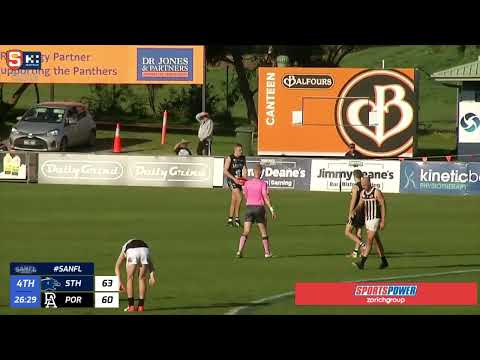 Rd 18 SANFL Snapshot - South's Ryan Garthwaite with a 60m torpedo after final siren