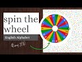Spin The Wheel With The English Alphabet