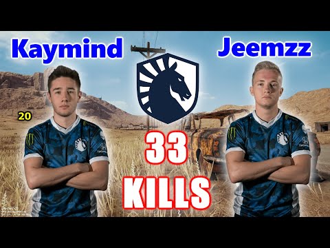Team Liquid Kaymind & Jeemzz - 33 KILLS - M416+Mini14 - DUO vs SQUADS - PUBG
