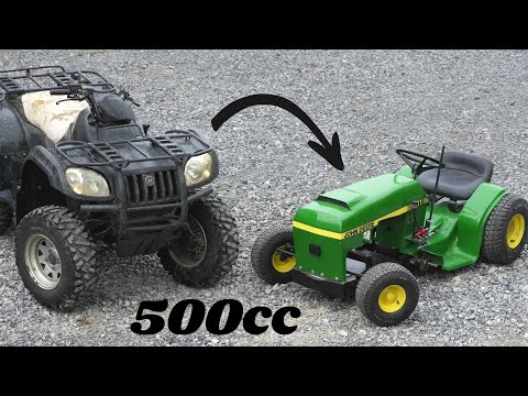 ATV 500cc 4WD Swap to JOHN DEERE Lawn Mower !? Part 1