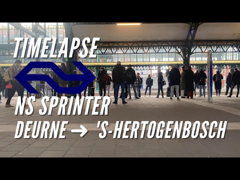 🇳🇱🚆 Timelapse NS Sprinter: Deurne - 's-Hertogenbosch (right window, 6x)