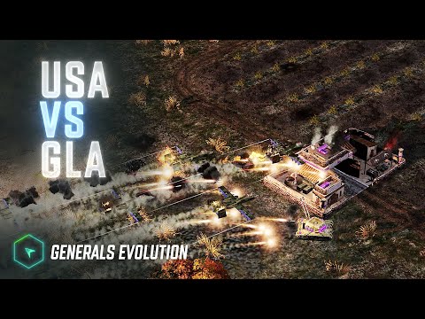Cloud(USA) vs Darkov(GLA) - Forgotten Forest - Generals Evolution