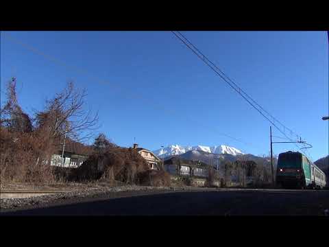 ARRIVO E PARTENZA DELLA PILOTA MAZINGA DALLA STAZIONE DI  ROCCAVIONE (CN) SAB.  14 - 12 - 2019