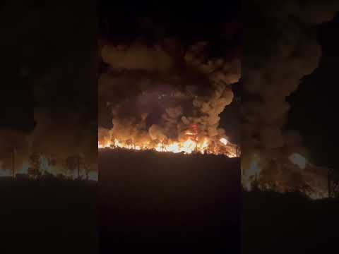 Denuncian un incendio intencional en el basurero de 25 de Mayo
