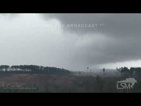 02-16-2023 Sandersville, MS Wall Cloud Drone - Heavy Rain on 20-59