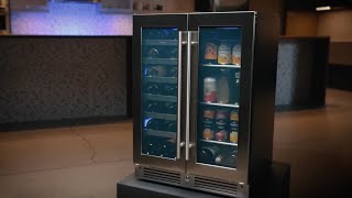 Zephyr 24" French Door Dual Zone Wine & Beverage Cooler Stainless Steel PRWB24C32CG Picture