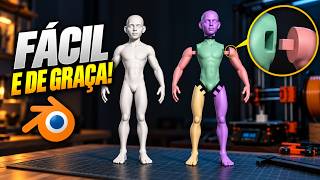 Como Cortar STL no Blender para Impressão 3D + Encaixes