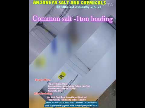 Crystal white crystalline common salt - 1 ton loading, packa...