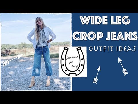 wide leg crop jeans outfit ideas