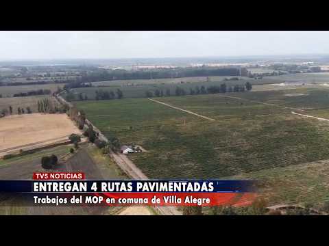 ENTREGAN 4 RUTAS PAVIMENTADAS EN VILLA ALEGRE