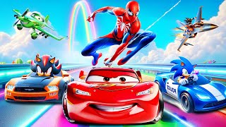 GTAV SPIDER - MAN 2🏎️,FIVE NIGHTS AT FREDDY'S, THE AMAZING DIGITAL CIRCUS Join in Epic Stunt Racing