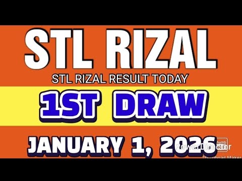 STL RIZAL RESULT TODAY 1ST DRAW JANUARY 1, 2026  11AM | THURSDAY 