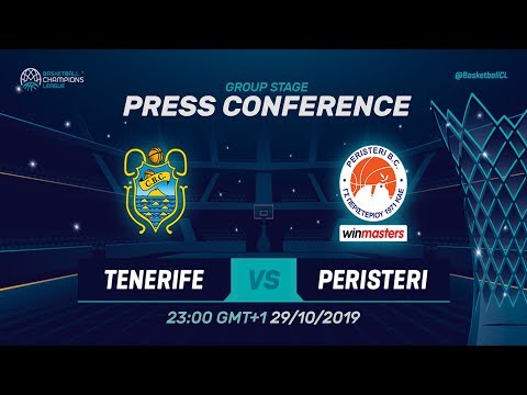 Iberostar Tenerife v Peristeri winmasters - Press Conference - Basketball Champions League 2019-20