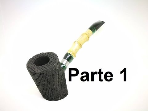 REALIZZAZIONE PIPA R.RUFINELLI CHERRYWOOD IN MORTA (BOG OAK) E BAMBOO parte 1