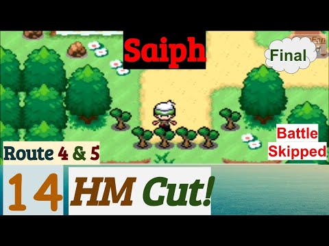 Pokemon Saiph Part 14 PokeFan Put HM Cut & Route 4 & 5 | GBA Rom Hack