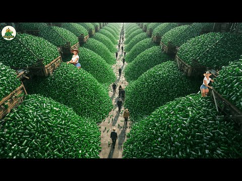 Super Giant Glass Recycling Network — Watching Broken Bottles Become New Containers