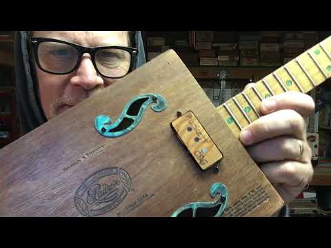 Fender Style Cigar Box Guitar - Build #400 with SMOKING NOTES Pickup