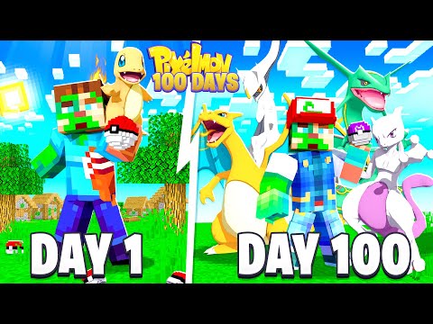 I Survived 100 DAYS in Minecraft Pixelmon... Here's What Happened
