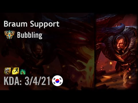 Braum Support vs Bard - Bubbling - KR Challenger Patch 6.16