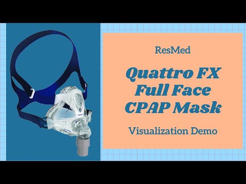 ResMed Quattro FX Full Face CPAP Mask Visualization Demo