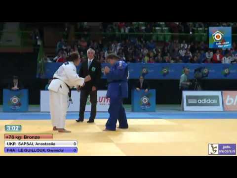 Judo 2013 European Championships Juniors: Sapsai (UKR) - Le Guilloux (FRA) [+78kg] bronze
